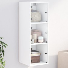 Armoire Murale avec Portes en Verre Meuble de Rangement Suspendu Salon vidaXL