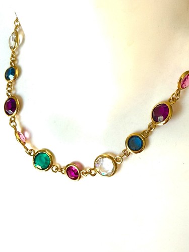 Collier chaîne sertis - chaîne, de