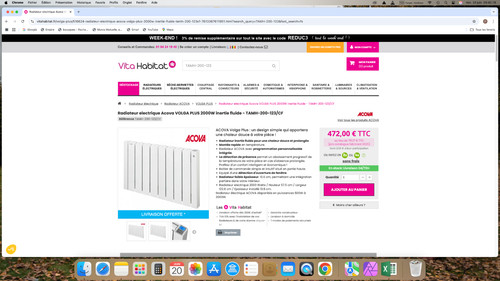 Radiateur électrique acova - électrique,