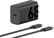 Motorola TurboPower 68W USB-C Wall Charger + 3.3ft 6.5 Amp E-Marked Cable, GaN T
