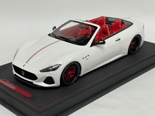 1/18 MotorHelix Maserati GranCabrio Sport 2019 Blanc Brillant Italien Forgiato