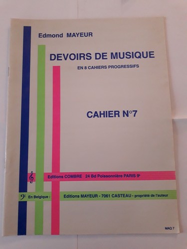 Devoirs musique cahier - devoirs,