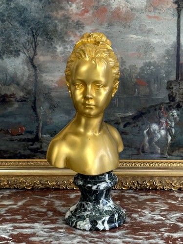 Buste bronze doré - buste,