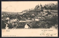 Old postcard Thuin, Les Jardins suspendus 
