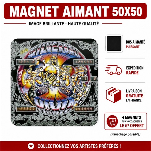 Magnet silverball man bally - silverball,