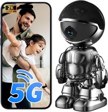 5G/2.4Ghz WiFi Robot Camera 3MP Pet/Baby Camera with Phone App Motion Detection