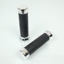 Poignée RMS noir embout chromé pour scooter Piaggio 200 Vespa PX 1977 Neuf