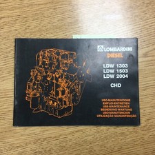 Lombardini LDW1303/1503/2004 CHD MAINTENANCE USE MANUAL DIESEL ENGINE BOOK GUIDE