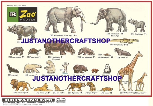 Britains modèle zoo animaux - britains,