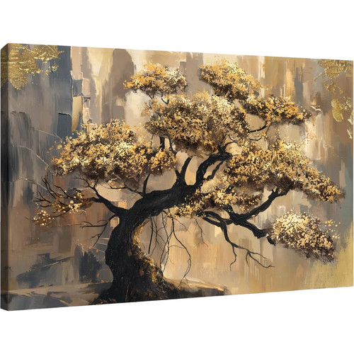 Tableau sur toile feuilles - sur,