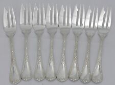 Christofle Rubans, Clochettes, 8 fourchettes à melon, 20 cm, en métal argenté.