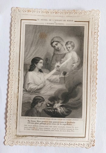 Ancienne image pieuse canivet - ancienne,