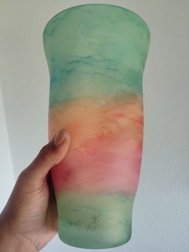 Superbe vase pâte verre - pâte, de