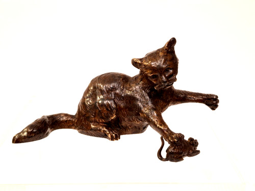 Bronze animalier chat - /,