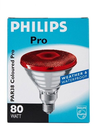Philips par38 80w rouge culot - philips,