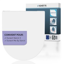 Abattant WC compatible avec Duravit Starck 3, avec système dabaissement autom...