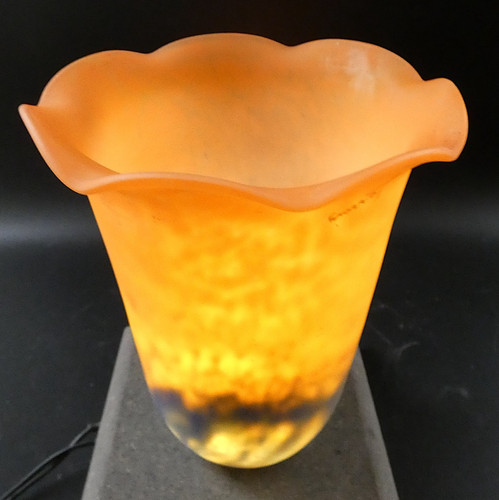 Tulipe pâte verre signée - pâte, de