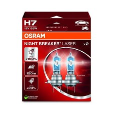 Kit 2 ampoules Halogène auto Osram NIGHT BREAKER® LASER H7 12V 64210NL-2HB