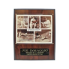 Joe DiMaggio Yankees Signed 8x10 Hall Of Fame Induction Plaque LE /1941 (PSA LOA