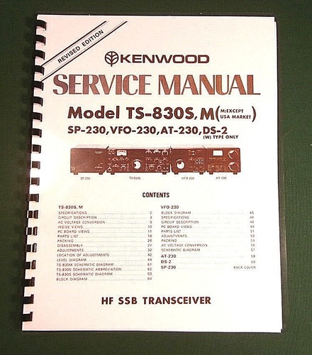 Kenwood 830s service - ts-830s,