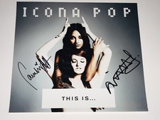 Icona Pop Rare Autographed Signed This Is... Poster Caroline Hjelt Aino Jawo WOW