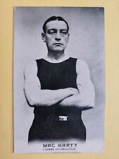 CPA Portrait Cirque Circus MAC KARTY L'HOMME ACCUMULATEUR The ACCUMULATOR man