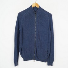 Pull homme MASSIMO DUTTI taille M bleu fermeture éclair intégrale col haut...