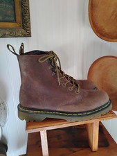 Excellent Dr. Martens Luana Combat Lace-up Boots Brown Leather US 10 EU 42 AW004