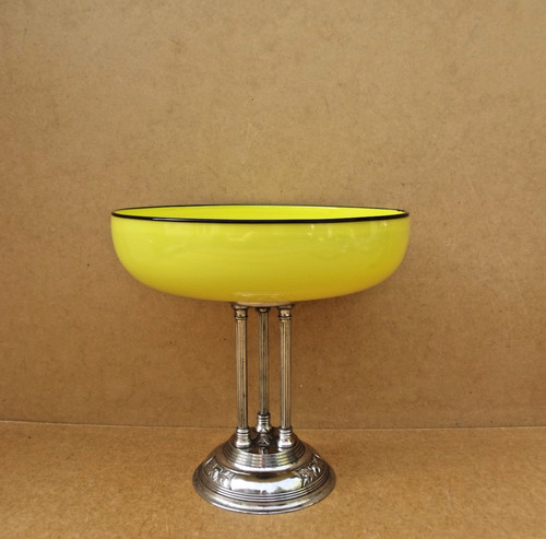 Loetz grande coupe sur pied - loetz, en