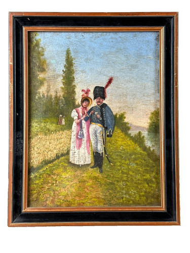 Tableau ancien mariage hussard - mariage,