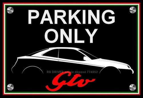 Plaque parking only alfa - ",