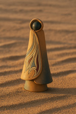 Sculpture en grès signée Enianakh – pièce unique vintage 1970 – Art céramique