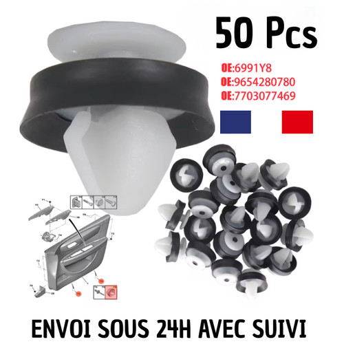 Clips fixation panneau - 50,