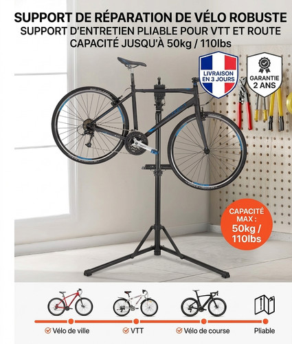 Pied atelier velo support - atelier,
