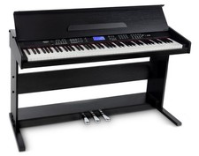 88 Touches Piano Numerique Clavier Digital 3 Pédales 360 sons USB Midi Noir