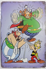 PLAQUE METAL Tôlée VINTAGE  20X30 BD ASTERIX & OBELIX    NV1