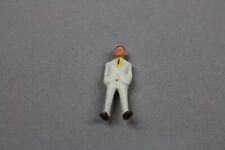 ZC2834 Antique Man Business Suit White Miniature Figure Decor 40mm