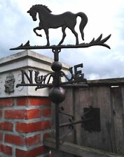 COQ MÉTÉO ANGLAIS CHEVAL AVEC SUPPORT MURAL MÉTAL STYLE ANCIEN DRAPEAU MÉTÉO ...