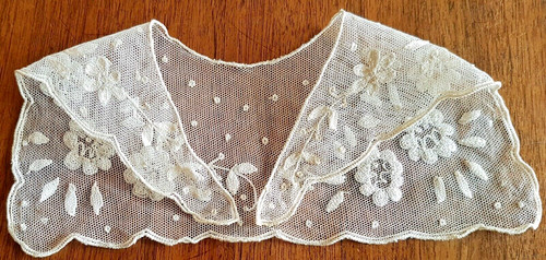 Col enfant tulle brodé - d'enfant, en
