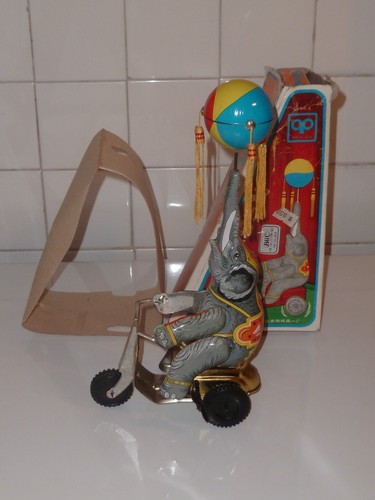 Ancien automate elephant tin - automate,