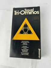 Vintage 1980 Pressman Travel Tri-Ominos Three Sided Domino Game