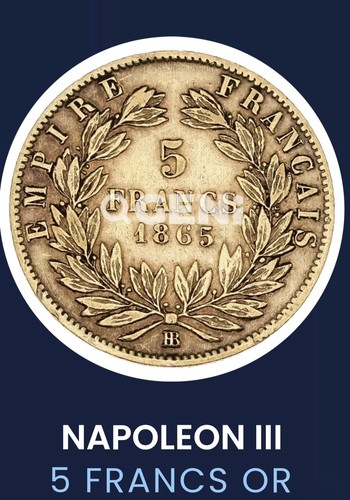 Pièces monnaie francs or - pièces, de