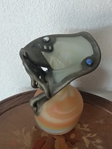 Vase pâte verre marmoréen - vase,