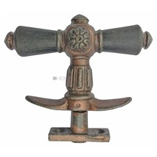 Poignée De Fenêtre Antique En Fer Fleur Ancienne Hauteur De Friction 16Mm