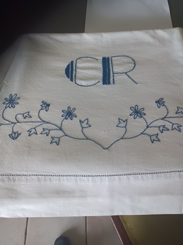 Drap ancien lin - drap, avec