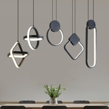 Kitchen Black Pendant Light Bar Lamp LED Ceiling Lights Room Chandelier Lighting