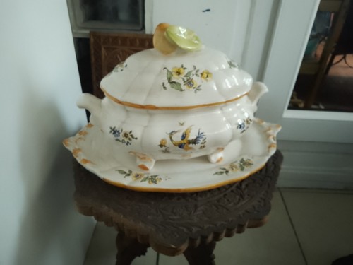 Soupière faïence peinte - en,