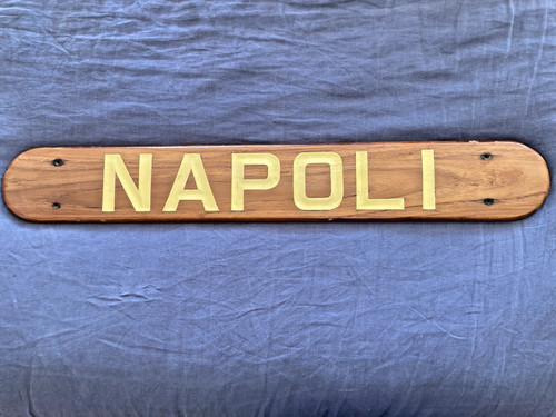 Ancienne plaque nom yacht - ancienne,