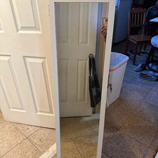 6 LEDs Jewelry Cabinet Lockable Wall/Door Mounted Jewelry Armoire Organizer with