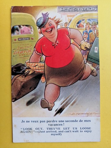 Cpa dessin humour signée - cpa,